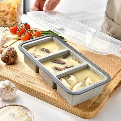 Силиконовые контейнеры для закусок с герметичной крышкой, устойчивые к высоким/низким температурам, с разделительными отделениями, контейнер для приправ, контейнер для пищевых продуктов
