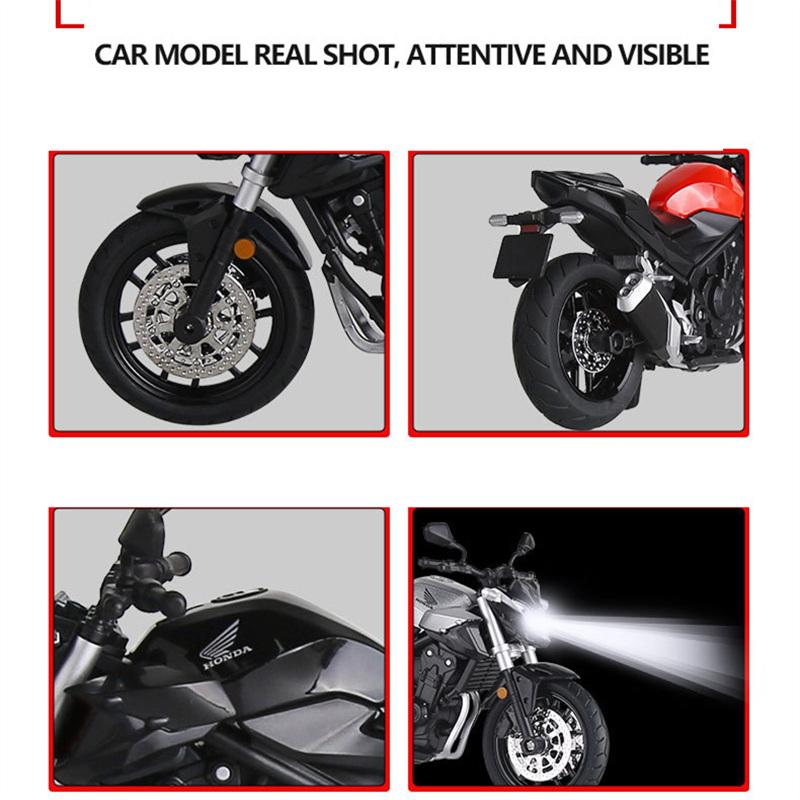 1:12 Honda Cb400F Спортивная модель мотоцикла из сплава Литая модель мотоцикла для уличных гонок Высокая симуляция Звук Свет Детская игрушка Подарок