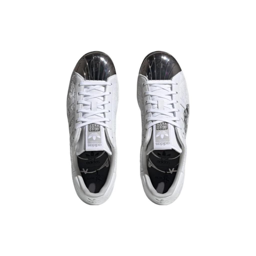 Adidas Originals Han Meilin X  Superstar 80S Pig Leather Low-Top Sneakers Unisex Sneakers White Black Silver ID4388