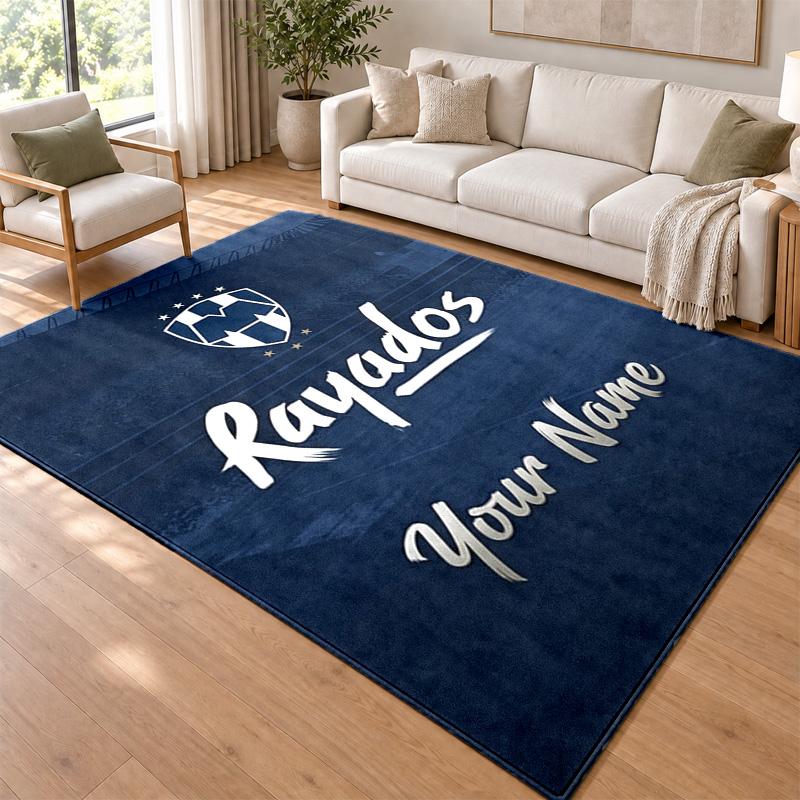 Club de Futboll Monterrey ICON Custom Name Personalized Rug Non‑Slip Doormat Floor Carpet Housewarming Birthday Gift for Family Friends