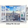 2D plane 1 piece of New York city landscape window backdrop - suitable for party decoration birthday celebration