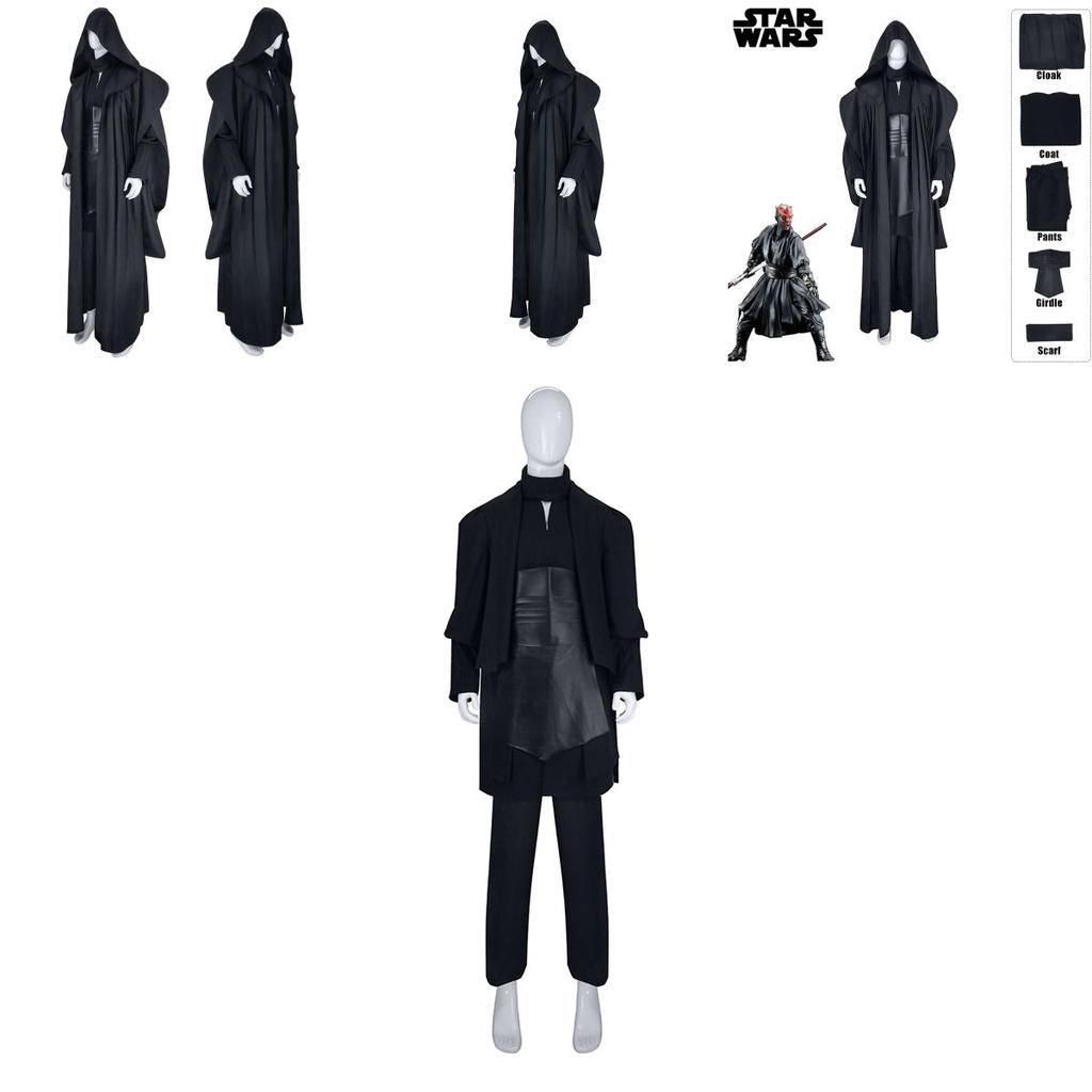 Black Star Wars Darth Maul Cosplay Costume Suit For Men