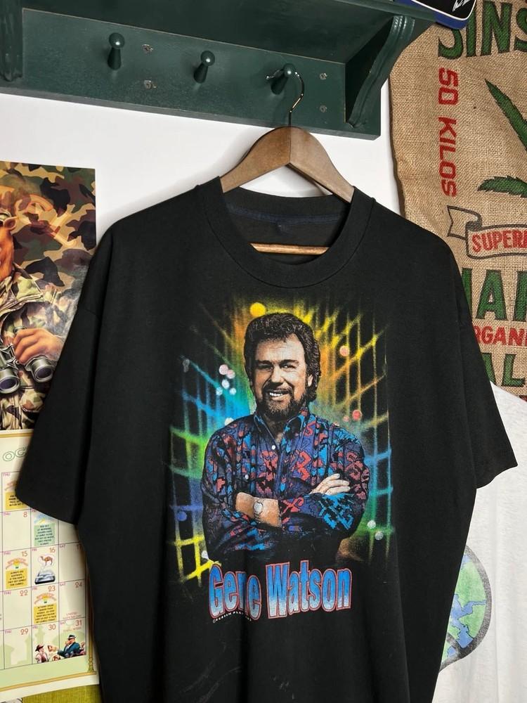 Винтажная хлопковая рубашка Gene Watson Унисекс Концертная S до 5XL MQ420 Унисекс Футболка