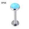 Faux Opal Labret Lip Ring EBody Piercing Ear Stud Earring