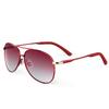 2026 New Bright Pink Metal Polarized Women'S Sunglasses Fashion Sun Protection Goggles with Free Eyeglass Cloth