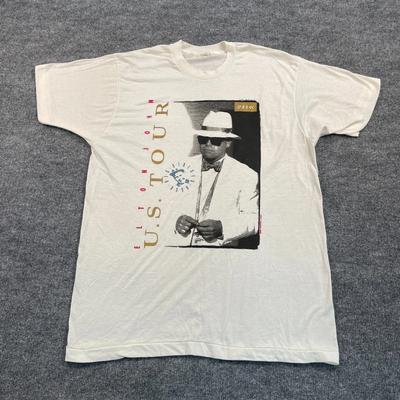Новая винтажная футболка Элтона Джона US-Tour 1988 L/XL 21x30 Reg-Strikes-Back