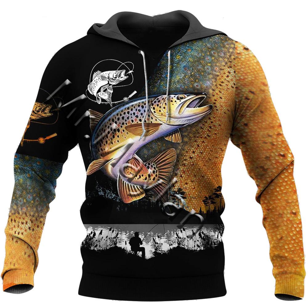Весна Осень Crap Fishing 3D Print Fashion Hoodie Мужская Женская Толстовка Harajuku Пуловер Повседневная Куртка Оверсайз С Капюшоном