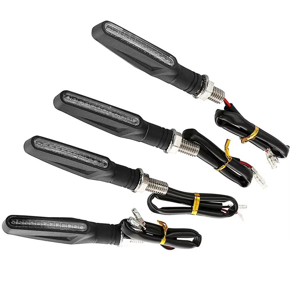 2Pcs/4Pcs Motorcycle Turn Signal Lights Universal Motorcycle Indicators LED Motorbike Turning Indicators Daytime Running Lights