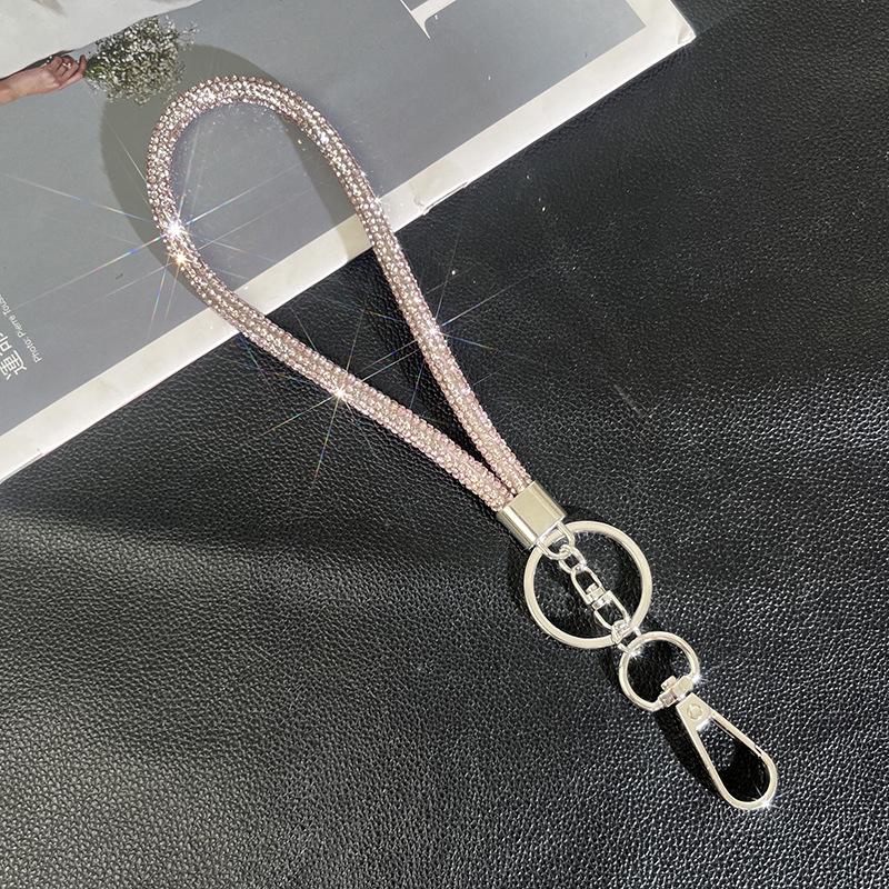 Light Luxury Rhinestone Phone Lanyard: Diamond Crossbody Chain & Bracelet Pendant.