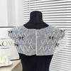Apricot Mesh Bow Beaded Lace Collar, Collar Flower Women'S Clothing Children'S Clothing Tops And Other Diy Accessories