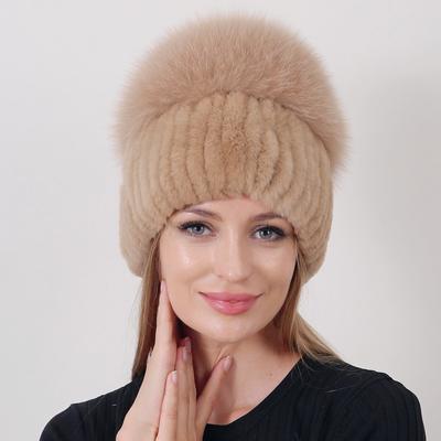 Новая женская зимняя роскошная шапка из натурального меха кролика рекс, вязаная шапка из меха кролика рекс, верхняя шапка из натурального лисьего меха, шапки из натурального лисьего меха.