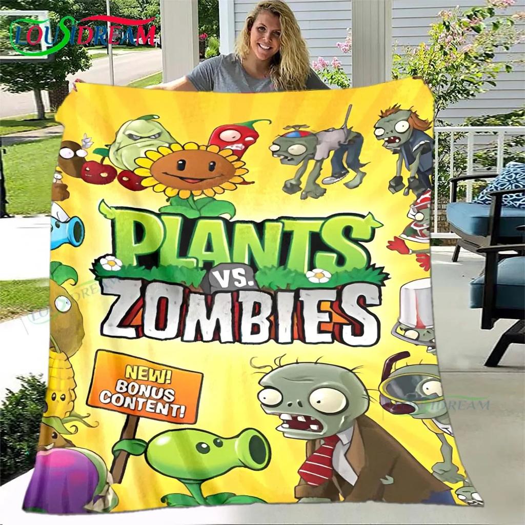Игры-головоломки P-plant Vs Z-zombiee Фланелевое детское одеяло Декоративное одеяло для дивана и кровати Портативное одеяло Полотенце для ванны Подарок