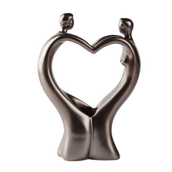 Абстрактная скульптура пары из смолы, держащаяся за руки, статуя влюбленной пары, статуэтка в виде сердца, романтический подарок для него, женщины, годовщины, девичника