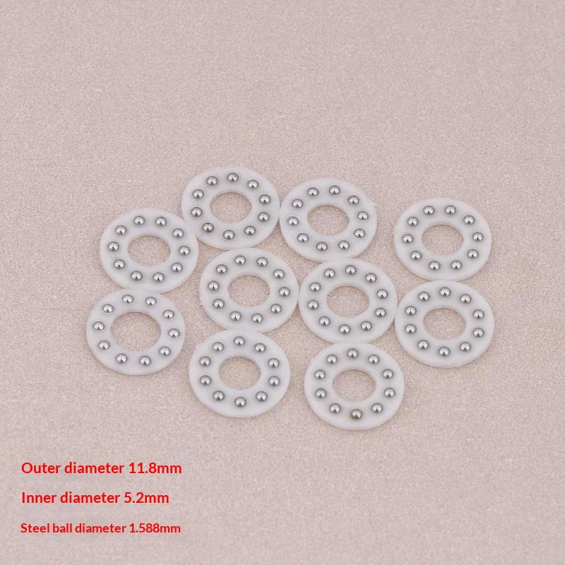 10Pcs Mini Bearing Steel Ball Thrust Plastic Rubber Support Bearing For Folding Knife Tool Accessories