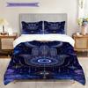 Blue Mystic Hamsa Hand Celestial Symbols Bedding Without Core 1 Duvet Cover 2 Pillowcase Without Core Bedding Set Christmas Birthday Gift