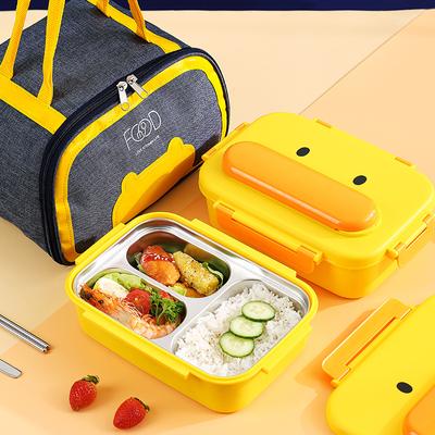 Ланч-бокс Bento для детей из нержавеющей стали 316, рабочий изолированный ланч-бокс для микроволновки, студенческий портативный мультяшный милый ланч-бокс