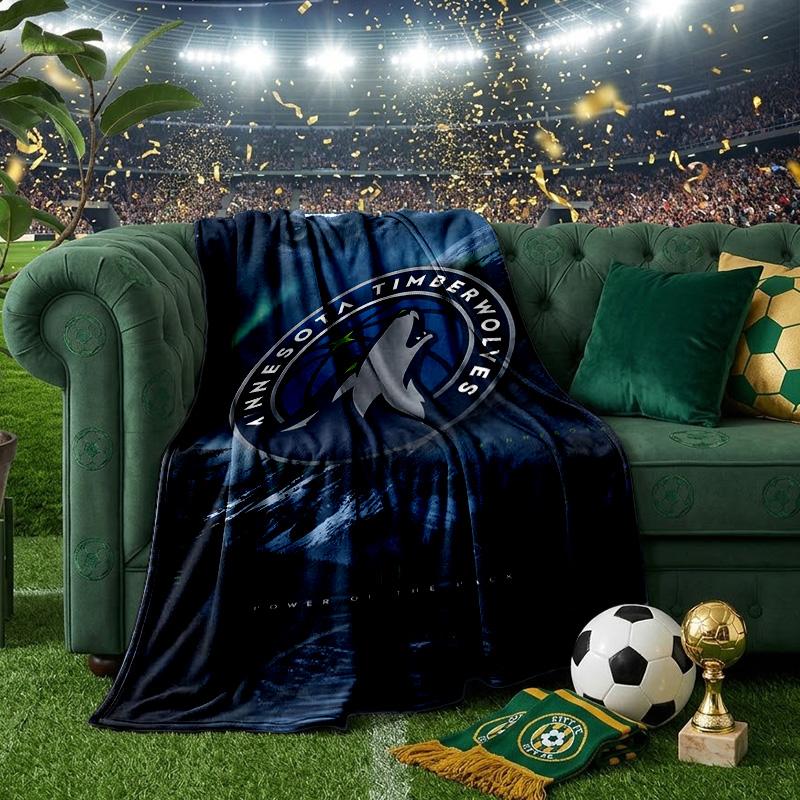 Timberwolves Logo Blanket Lightweight Flannel Bedding Blanket Perfect for Travel, Camping, Living Rooms, Offices, Sofas, Fan Christmas gift