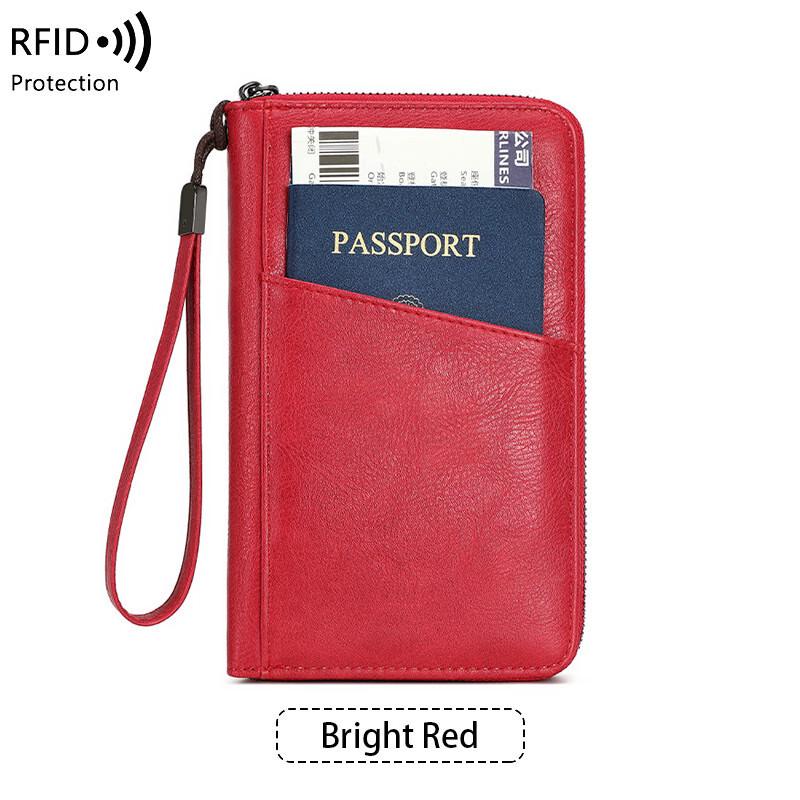 RFID-защищенный от магнитных полей держатель для паспорта на молнии