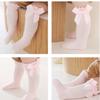 3 пары/комплект детские носки для девочек с бантиками до колена элегантные детские носки принцессы для девочек детские длинные носки осень-весна