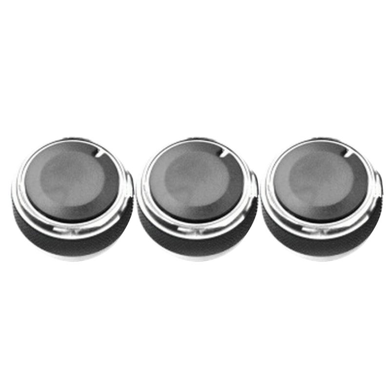 3pcs/set Aluminum Air Conditioning Knob AC Switch Knob Heater Climate Control Buttons Fit for  Car Accessories