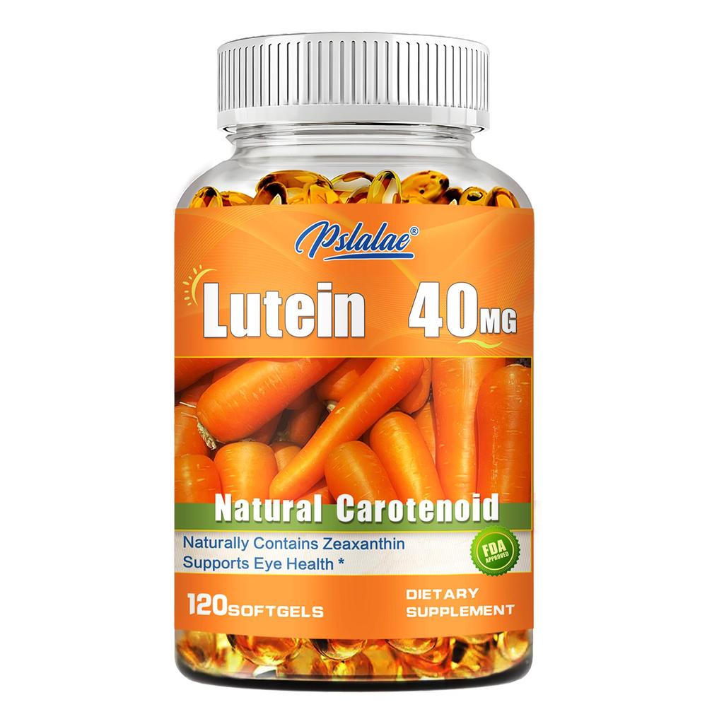 Lutein 40mg capsules, an eye-protecting vitamin supplement, supports eye health and relieves eye fatigue, 120 capsules.