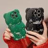 Корейский чехол для телефона с 3d мультяшным медведем и всплеском чернил для Iphone 14 13 12 11 Pro Max 13 14pro Girl с милым животным, силиконовый противоударный чехол