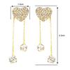 Sparkling Long Tassels Dangle Earrings For Women Elegant  Heart Shaped Pendant Earrings Party Wedding Jewelry Gifts