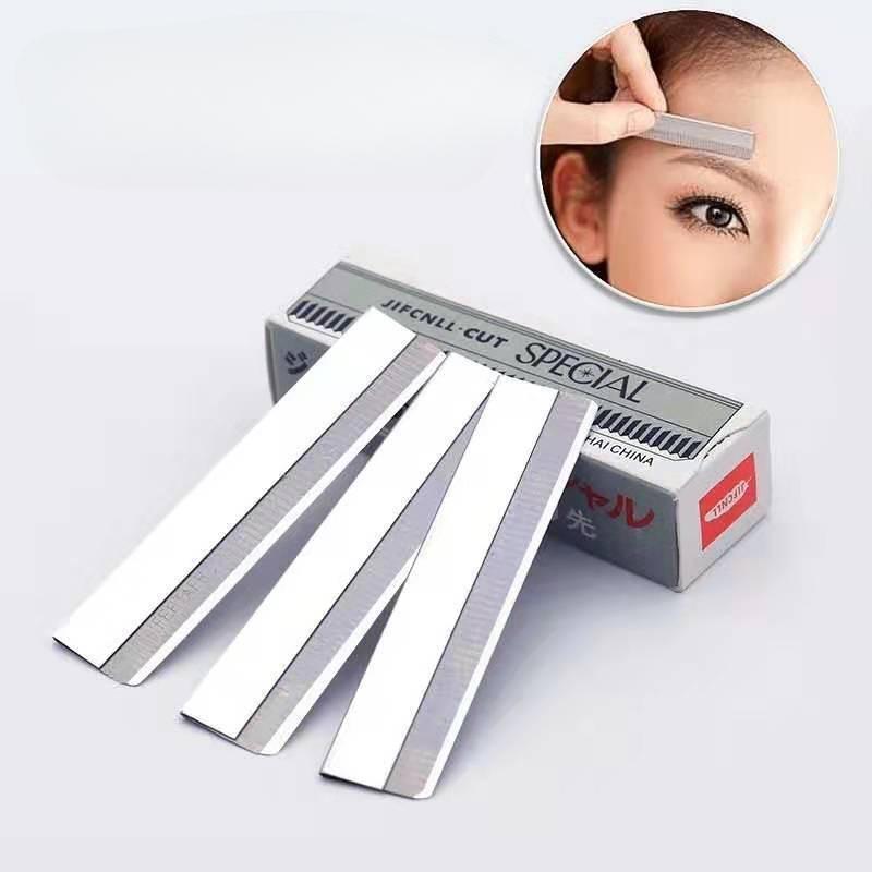 10 piezas/set Recortador de cejas profesional Cuchilla Set de raspador de cejas para mujer Cuchilla para cejas Artefacto Maquillador Especial Principiante Tipo de seguridad