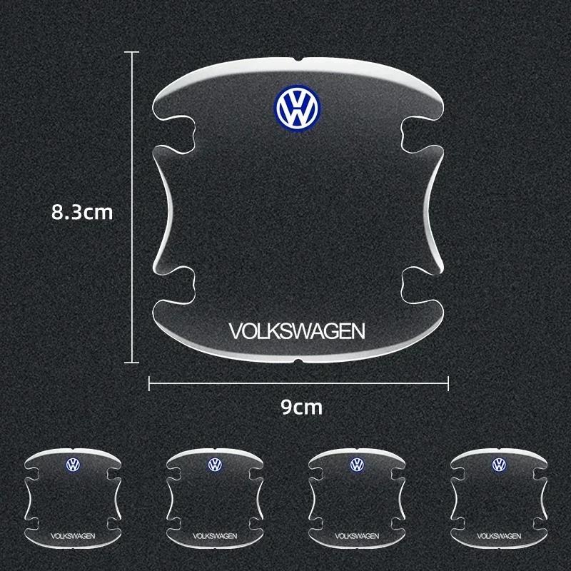 Car Door Handle Bowl Transparent Sticker Anti-collision Protection Strips For Volkswagen VW Golf 4 7 MK3 4 7 Touran Polo Passat zr0