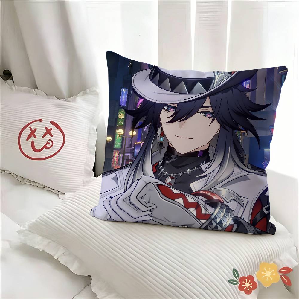 pc Ashveil Game Honkai Star Pillow Case Fashion Square Pillowcase Bedroom Sofa Room Ins Decoration Leisure