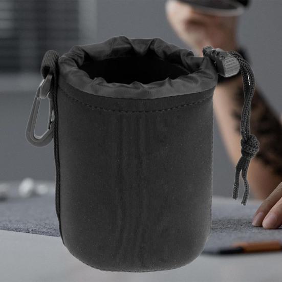 Неопреновая сумка для объектива Сумка для объектива камеры DSLR Водонепроницаемая противоударная поясная сумка Цилиндр держателя объектива с внутренней защитой от меха Сумка для хранения объектива камеры