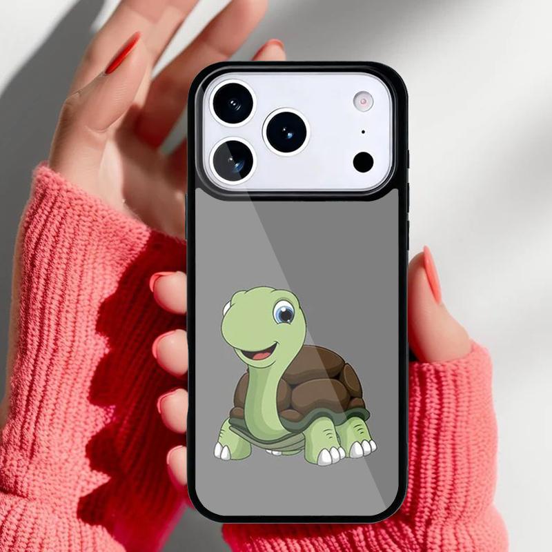 Cartoon Turtle Phone Case for iPhone 17 16 15 14 13 Pro Max Back Cover for 12 11 Pro Coque