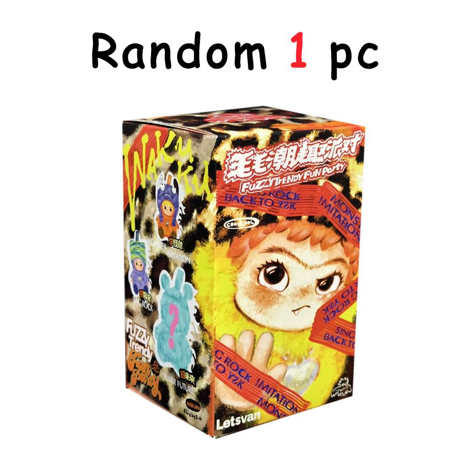 Вакуку пушистый на модной веселой вечеринке с коробкой милая фигурка Вакуку экшн-бокс кукла-сюрприз подвеска для сумки кукла подарок-сюрприз игрушка