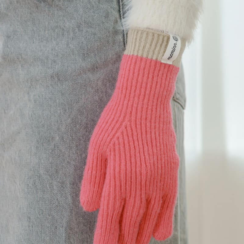 Meminn двухцветные перчатки-стич с сенсорными пальцами 3 цвета