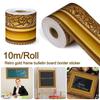 Мода Самоклеящаяся Декоративная Наклейка-Бордюр Винтаж DIY Фоторамка Золотые Наклейки для Черной Доски Украшение для Вечеринки