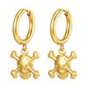LT-MS-566 Fashion Trend Pendant Earrings for Women Trendy Electroplated 18K Gold Stainless Steel Hoop Earrings