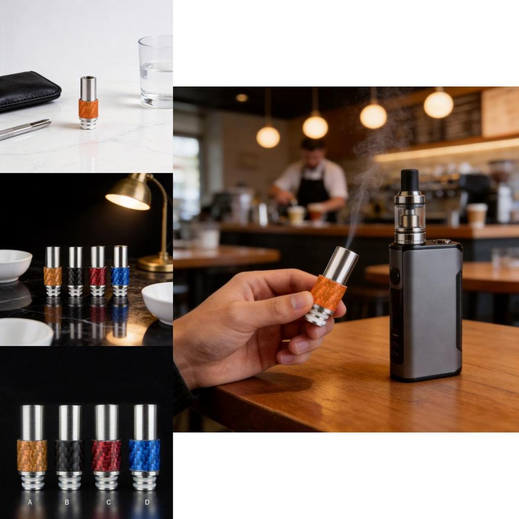 Driptip 510 Vaporizer Connection Stainless Steel Carbide Tip For Ecigarette Devices