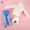 1 Set Fashion DIY Kids Gift Toy Casual Wear Hats Dolls Pants Girl Clothes Winter Wear Sweaters