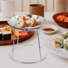 Подставка для подносов из нержавеющей стали для морепродуктов, двухслойный держатель для пиццы и устриц, подставка для ресторана для морепродуктов, сервировочная полка