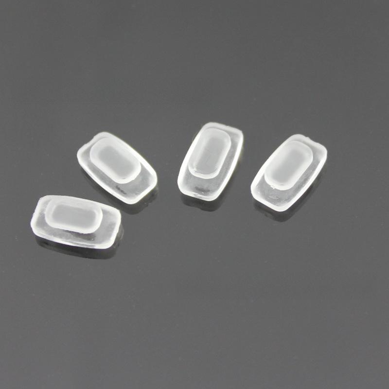 Silicone Rectangular Frosted Nose Pads Clip-on/Snap-on for Glasses & Sunglasses