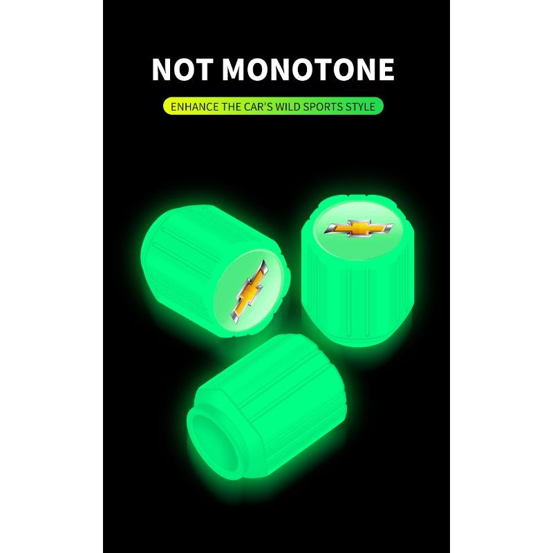 Светящиеся Колпачки Клапанов Автомобильных Шин Флуоресцентные Колпачки Клапанов Колес Мотоцикла для Chevrolet Malibu XL Equinox Автомобильные Накладки на Пороги Аксессуары