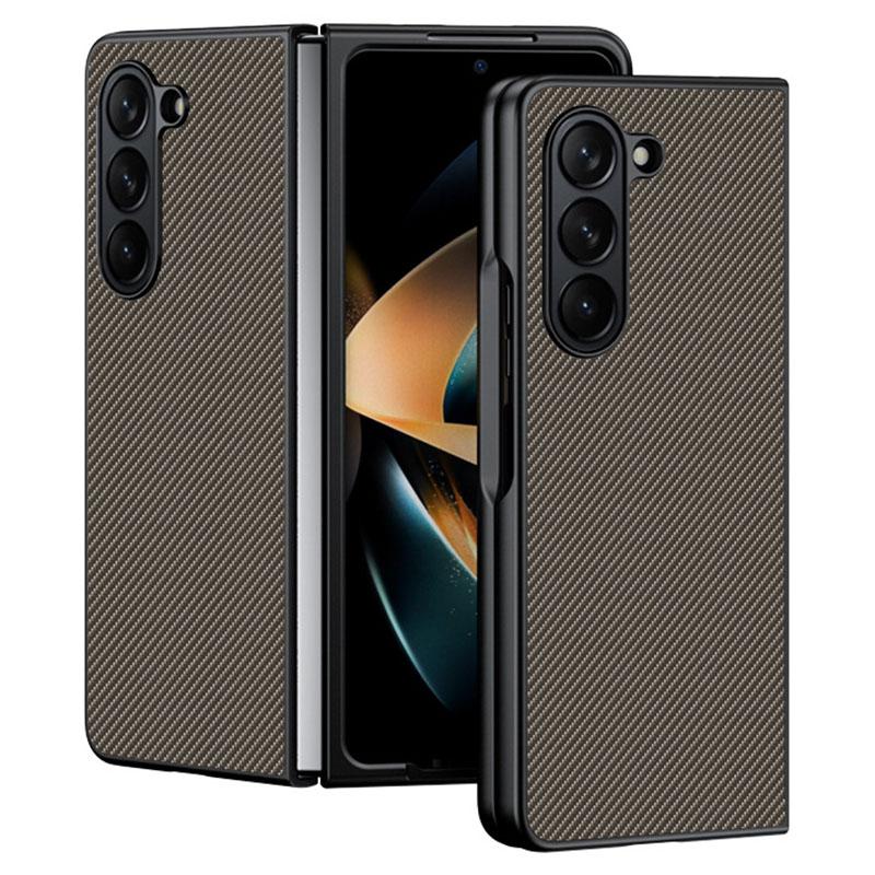 For Samsung Galaxy Z Fold6 5G Case Carbon Fiber Texture PU+PC Phone Cover