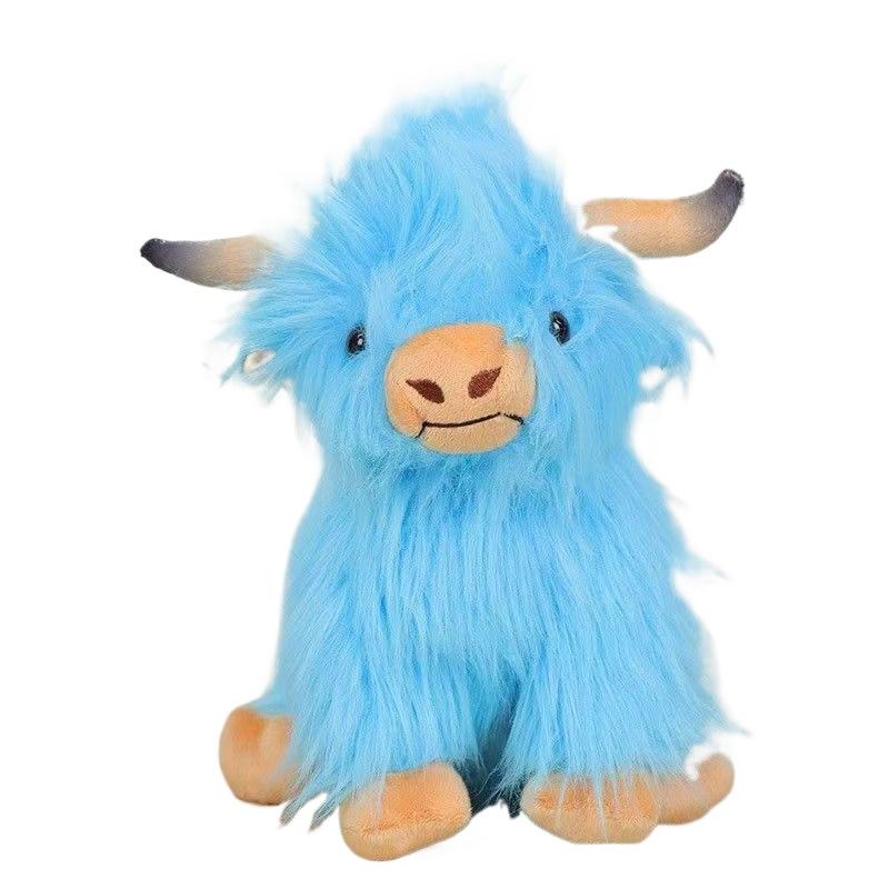 Simulation Highland Cow Plush Animal Doll Soft Stuffed Highland Cow Plush Toy Kawaii Kids Baby Gift Toy Home Room Decor