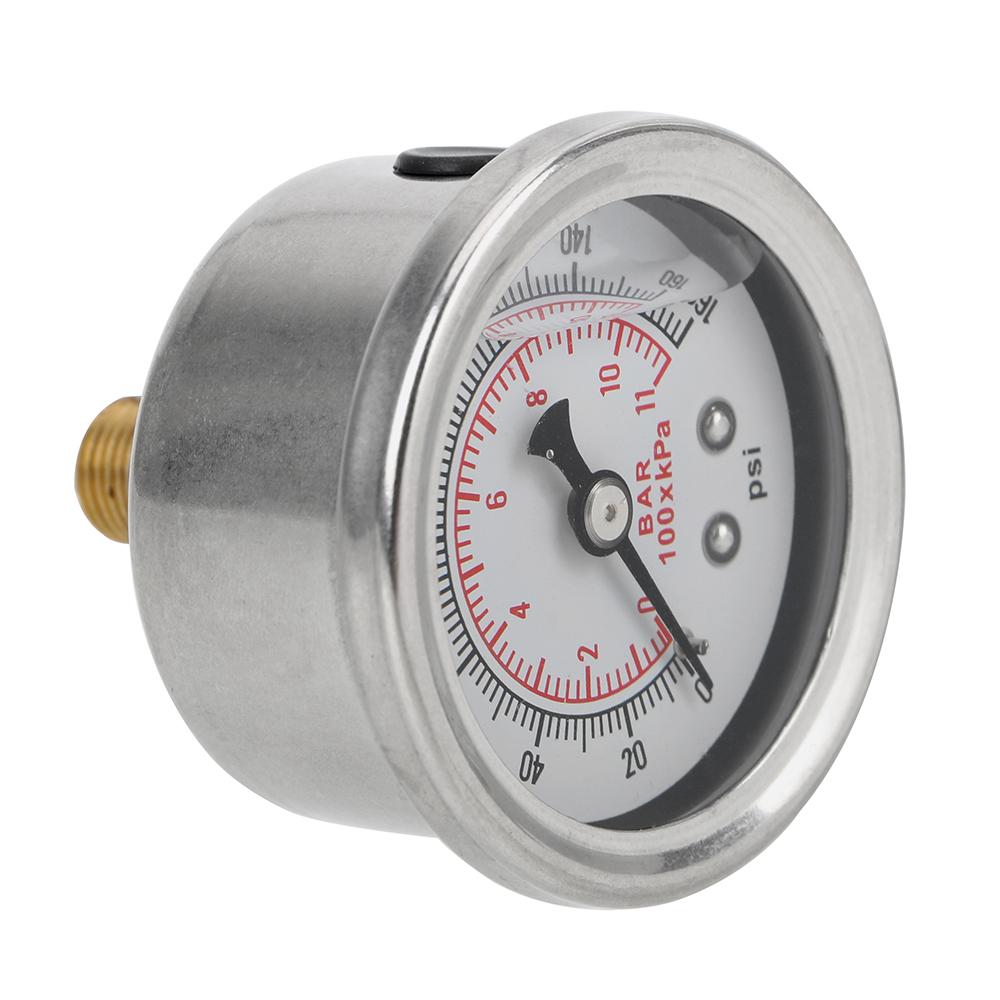 Манометр для масла Манометр для топлива Манометр для жидкости Жидкость 0–160 фунтов на квадратный дюйм 1/8 NPT Тестер Система мониторинга