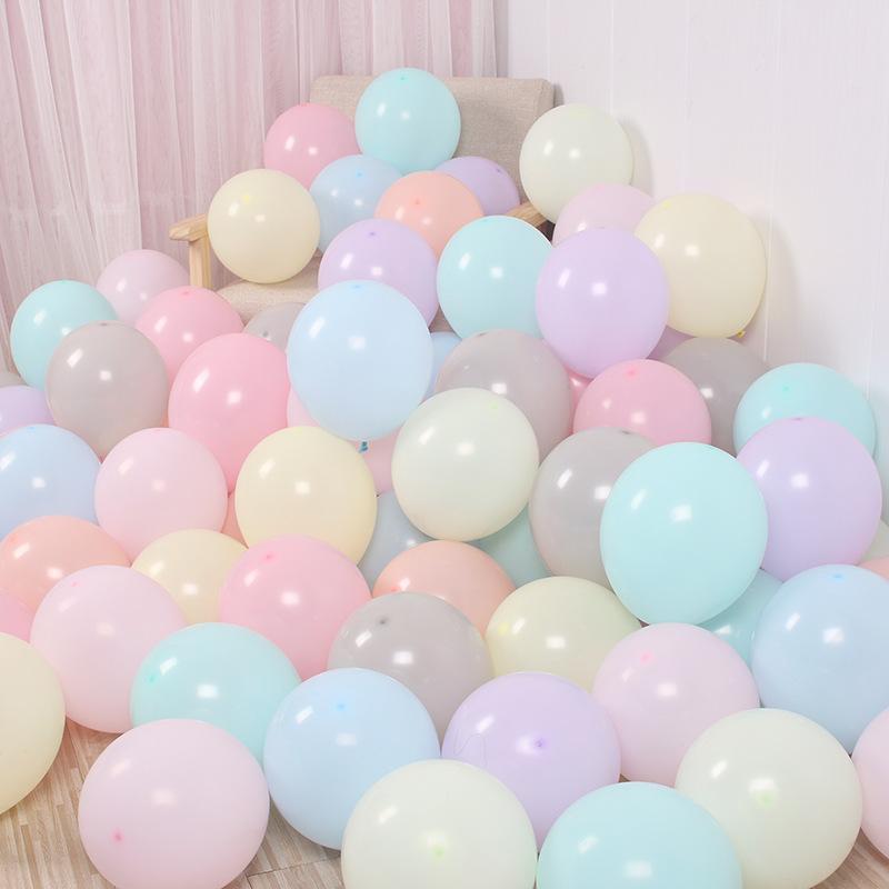 Macaron Balloons, 5-inch and 10-inch Round Thickened Latex Balloons, Wedding Party Supplies, Birthday and Wedding Decorations