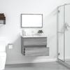 815736 vidaXL Ensemble de meubles de salle de bain 2 pcs Sonoma gris
