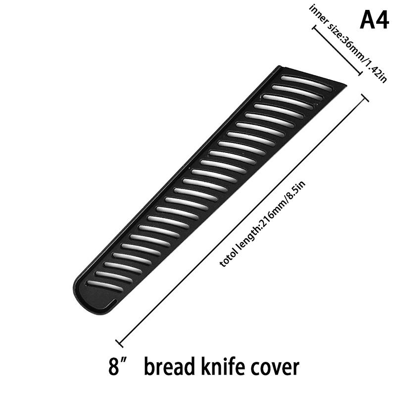 Ножны для кухонного ножа, черные пластиковые чехлы для ножей, защитная крышка для лезвия ножа, защитный чехол для кромок, чехол для обвалки фруктового хлеба, нож шеф-повара, инструмент
