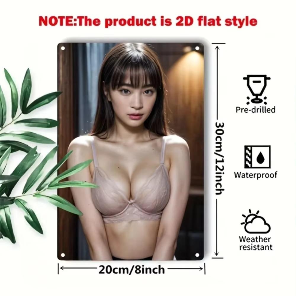 Железный Настенный Декор Металлическое Искусство Дизайн Кружевного Бюстгальтера Элегантный Женский Силуэт Дом Бар Кафе Подарок