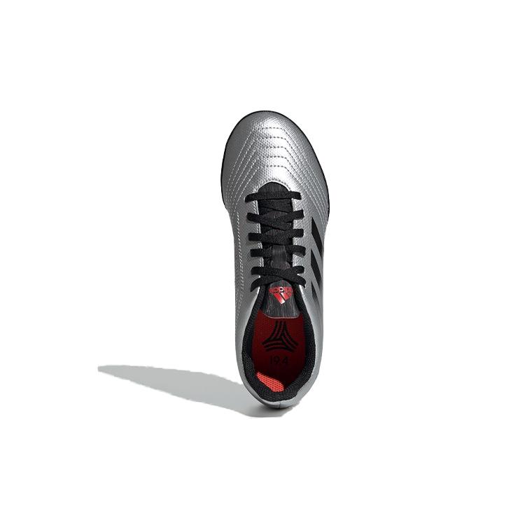 adidas Predator19.4 Скользкие Устойчивые к истиранию Низкие Детские Футбольные Бутсы Серебристо-Черные G25825
