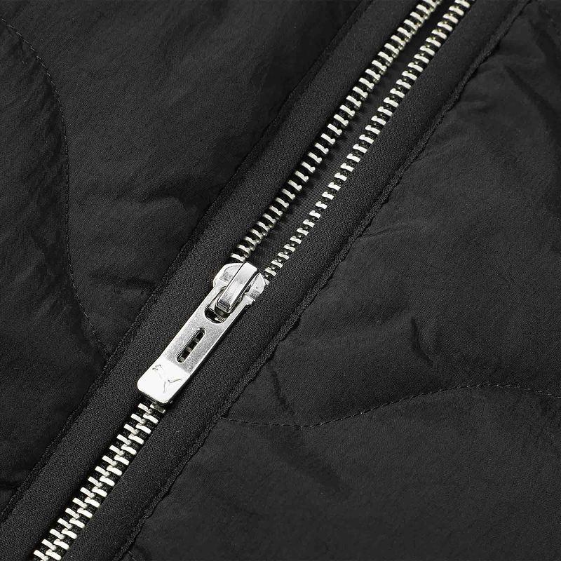 Puma Подкладка пуховая удобная модная молния с длинным рукавом теплая стеганая куртка пуховик женские куртки черные 629272-01